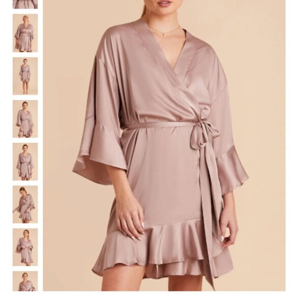 Birdy Grey Other - Birdy Grey Kenny Ruffle Satin Robe